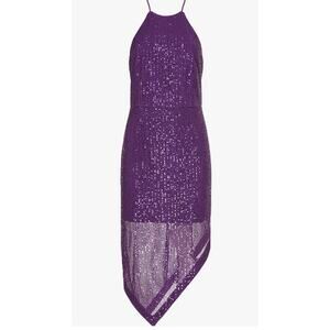 Toccin x RTR women’s Design Collective Sequin Asymmetrical Dress purple (size 8)